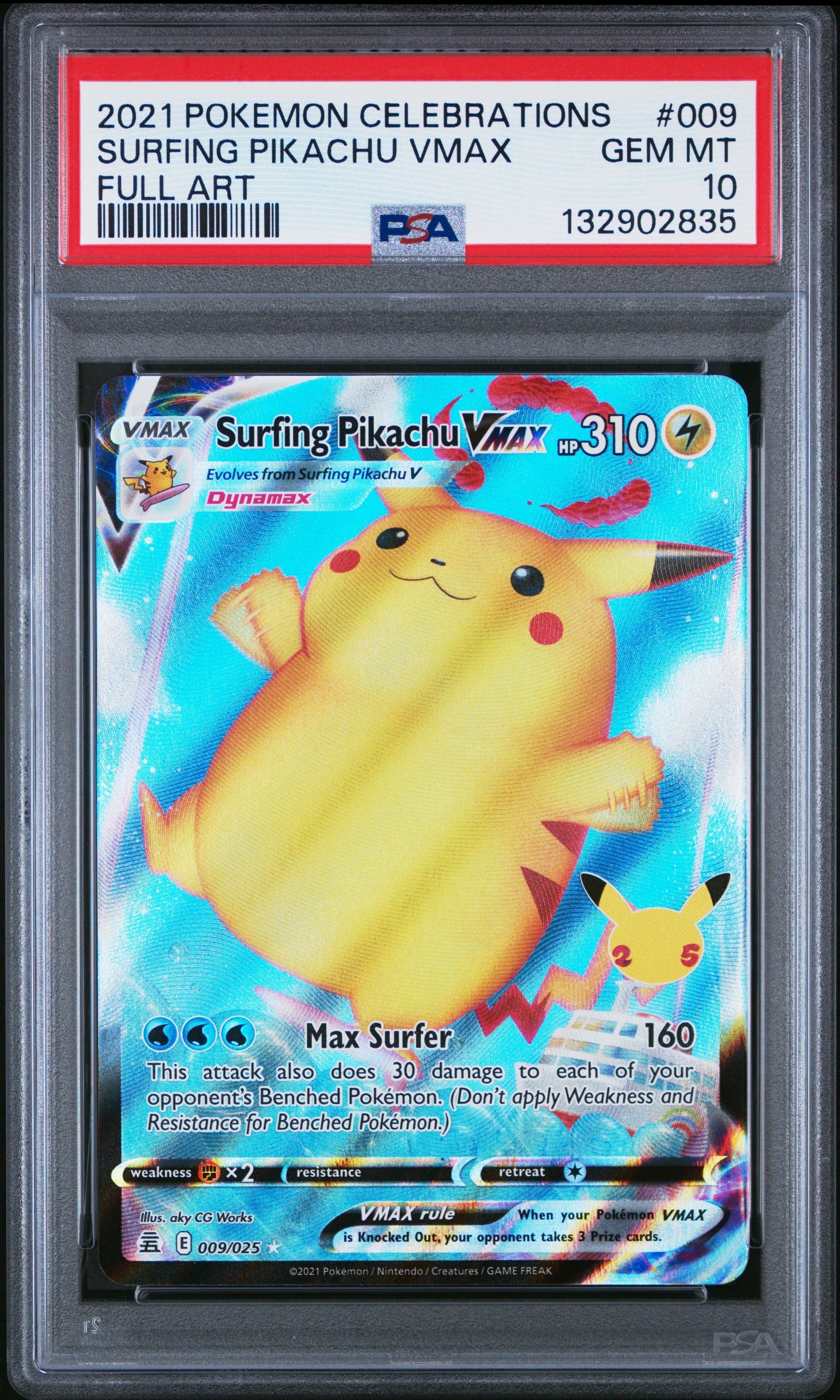 Surfing Pikachu VMax - Celebrations - (PSA 10)